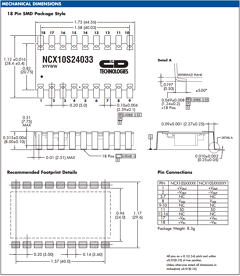 NCX10S24033 Datasheet PDF C and D TECHNOLOGIES