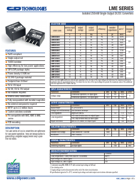 LME0515SC Datasheet PDF C and D TECHNOLOGIES