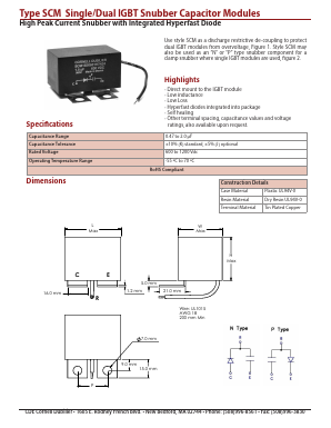 SCM Datasheet PDF Cornell Dubilier Electronics