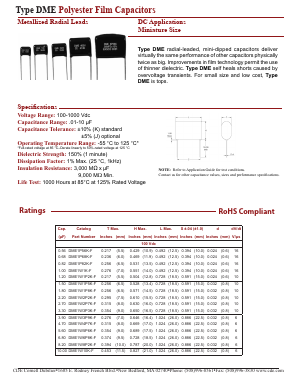 DME6P82K-F Datasheet PDF Cornell Dubilier Electronics