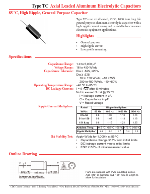 TC72A Datasheet PDF Cornell Dubilier Electronics