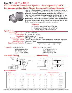 AFC105M35B12T Datasheet PDF Cornell Dubilier Electronics