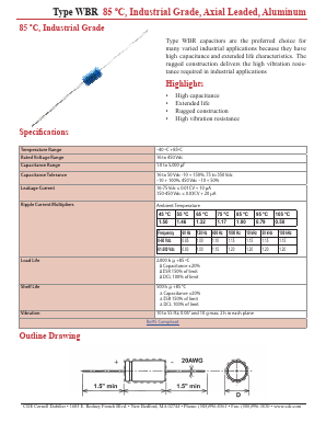 WBR3000-16A Datasheet PDF Cornell Dubilier Electronics