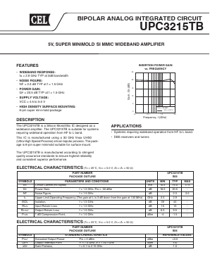 UPC3215TB Datasheet PDF California Eastern Laboratories.