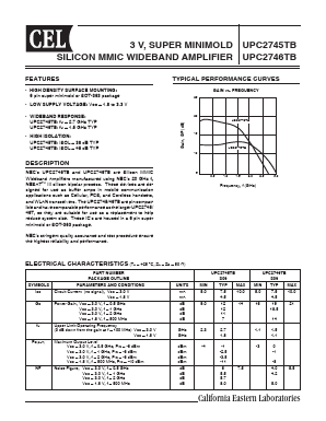 UPC2745TB-E3-A Datasheet PDF California Eastern Laboratories.