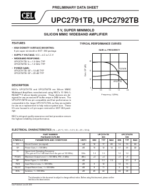 UPC2791TB-E3-A Datasheet PDF California Eastern Laboratories.