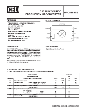 UPC8163TB-E3-A Datasheet PDF California Eastern Laboratories.