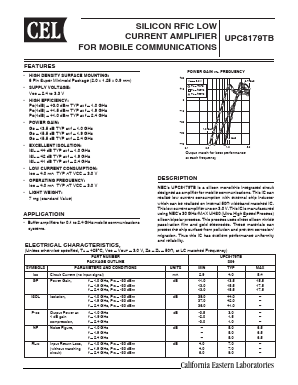 UPC8179TB-E3-A Datasheet PDF California Eastern Laboratories.