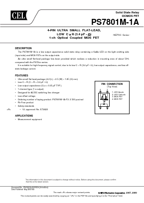 PS7801M-1A-F3-A Datasheet PDF California Eastern Laboratories.