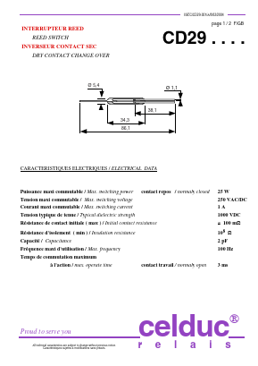 CD29 Datasheet PDF celduc-relais