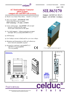 SIL863170 Datasheet PDF celduc-relais