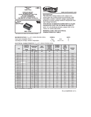 1SMC170CA Datasheet PDF Central Semiconductor Corp