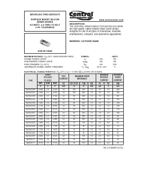 BZV55C18 Datasheet PDF Central Semiconductor Corp