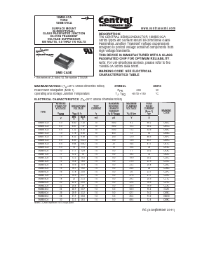 1SMB100CA Datasheet PDF Central Semiconductor Corp