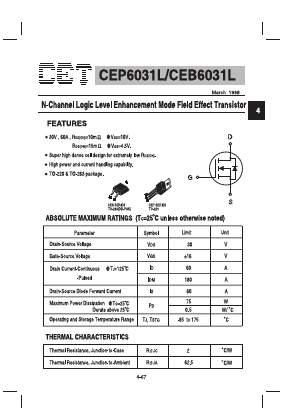 CEP6031L Datasheet PDF Chino-Excel Technology