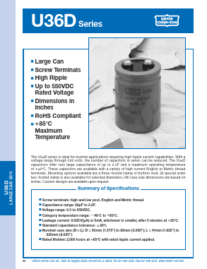E36D351HPN102MC67M Datasheet PDF United Chemi-Con, Inc.