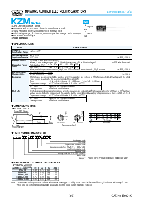 EKZM500ELL560MF11D Datasheet PDF United Chemi-Con, Inc.