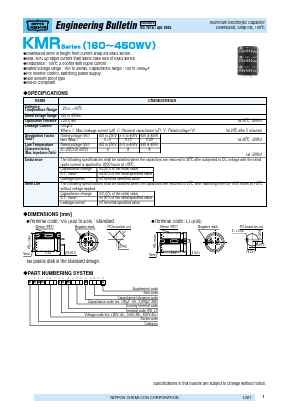 EKMR401VSN471MQ50S Datasheet PDF United Chemi-Con, Inc.