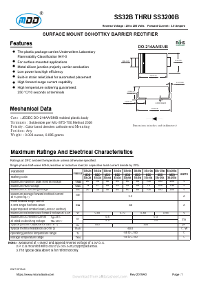 SS35B Datasheet PDF Jiangsu Yutai Electronics Co., Ltd