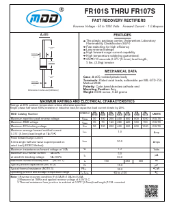 FR106S Datasheet PDF Jiangsu Yutai Electronics Co., Ltd