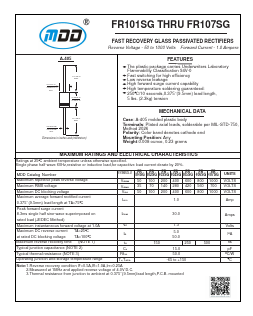 FR101SG Datasheet PDF Jiangsu Yutai Electronics Co., Ltd