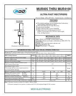 MUR480 Datasheet PDF Jiangsu Yutai Electronics Co., Ltd