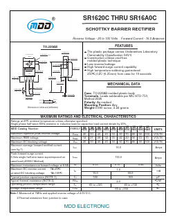 SR1620CT Datasheet PDF Jiangsu Yutai Electronics Co., Ltd