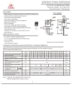 SRF840 Datasheet PDF Jiangsu Yutai Electronics Co., Ltd