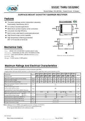 SS35C Datasheet PDF Jiangsu Yutai Electronics Co., Ltd