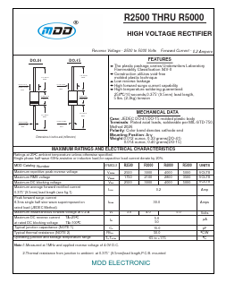 R2500 Datasheet PDF Jiangsu Yutai Electronics Co., Ltd