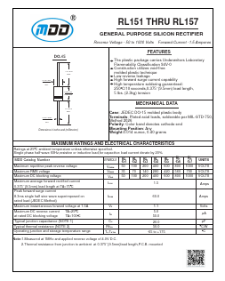 RL155 Datasheet PDF Jiangsu Yutai Electronics Co., Ltd