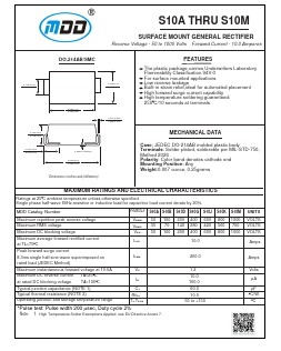 S10M Datasheet PDF Jiangsu Yutai Electronics Co., Ltd