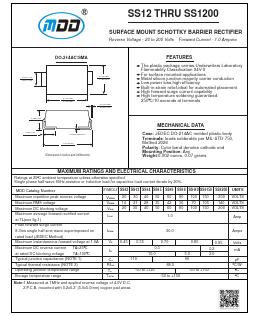 SS12_ Datasheet PDF Jiangsu Yutai Electronics Co., Ltd