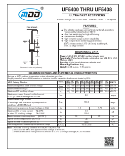 UF5400 Datasheet PDF Jiangsu Yutai Electronics Co., Ltd