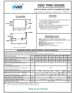 SS52 Datasheet PDF Jiangsu Yutai Electronics Co., Ltd