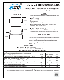 SMBJ10CA Datasheet PDF Jiangsu Yutai Electronics Co., Ltd