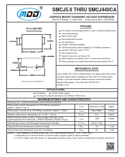 SMCJ13 Datasheet PDF Jiangsu Yutai Electronics Co., Ltd