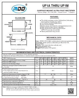 UF1J Datasheet PDF Jiangsu Yutai Electronics Co., Ltd