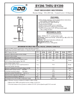 BY298 Datasheet PDF Jiangsu Yutai Electronics Co., Ltd