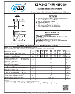 KBPC601_ Datasheet PDF Jiangsu Yutai Electronics Co., Ltd