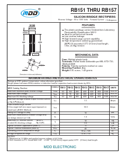 RB152 Datasheet PDF Jiangsu Yutai Electronics Co., Ltd