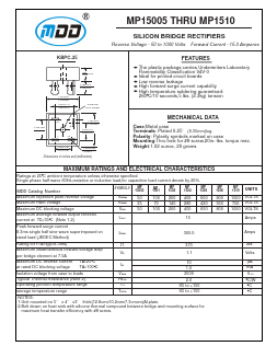 MP1510 Datasheet PDF Jiangsu Yutai Electronics Co., Ltd