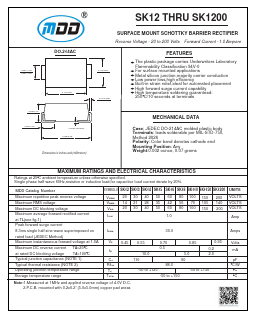 SK12 Datasheet PDF Jiangsu Yutai Electronics Co., Ltd