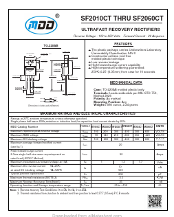 SF2050CT Datasheet PDF Jiangsu Yutai Electronics Co., Ltd