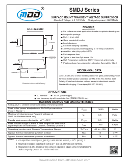 SMDJ110A Datasheet PDF Jiangsu Yutai Electronics Co., Ltd