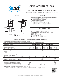 SF1050 Datasheet PDF Jiangsu Yutai Electronics Co., Ltd