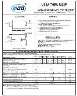 US3A-SMC Datasheet PDF Jiangsu Yutai Electronics Co., Ltd