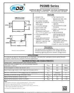 P6SMB33CA Datasheet PDF Jiangsu Yutai Electronics Co., Ltd