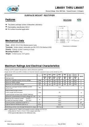 LM4006 Datasheet PDF Jiangsu Yutai Electronics Co., Ltd