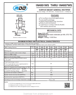 1N4005WS Datasheet PDF Jiangsu Yutai Electronics Co., Ltd